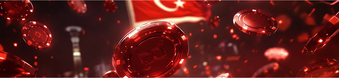 Red Casino Chips & Turkish Flag
